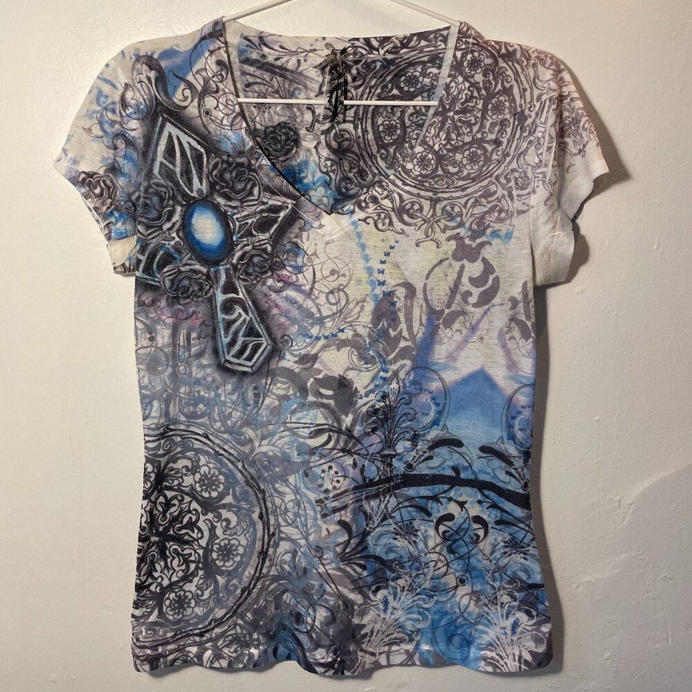 JO & CO Blue design T-Shirt